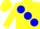 Silk - Yellow, Blue large spots