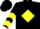 Silk - Black, Yellow Diamond Frame, Yellow Chevrons on Sleeves, Black Cap