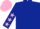 Silk - Dark Blue, Pink stars on sleeves, Pink cap