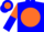 Silk - Blue, Orange disc, Blue 'S', Orange and Blue Halved Sleeves