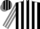 Silk - Black, grey and White Stripes, Black