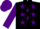 Silk - Black, Purple Stars, Black Seams on Purple Sleeves, Black and Purple Cap