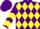 Silk - Purple, Yellow Diamonds, Yellow Chevrons on Sleeves, Purpl