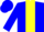 Silk - Blue, Yellow Stripe, Yellow Band on Sleeves, Blue Cap