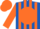 Silk - Royal Blue, Orange disc, Orange Stripes on Sleeves, Blue and Orange Cap