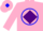 Silk - Pink, Purple 'L' In Blue Circle, Purple Diamond