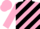 Silk - Pink, J & W back, black diagonal stripes