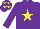Silk - Purple, yellow star and stars on cap