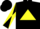 Silk - Black, Yellow Triangle, Black and Yellow Diagonally Quartered Sleeves, Yel