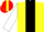 Silk - Yellow, Red Shell, Black Stripe on White Sleeves