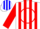 Silk - WHITE, Blue 'B' in Red Circle, Red Stripes on sleeves