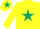 Silk - Yellow, Dark Green star and cap