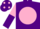 Silk - Purple, Pink disc, Pink and Purple halved sleeves, Purple cap, Pink spots