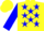 Silk - Yellow, Blue Stars, Blue Cuffs on Sleeves, Yellow Cap