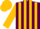 Silk - MAROON, gold 'BBB', gold stripes on sleeves, gold cap