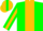 Silk - Green and Gold Diagonal Halves, Gold Stripe on Green Sleeve