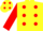 Silk - YELLOW, red spots, red sleeves, yellow cap, red spots