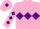 Silk - Pink, purple triple diamond, diamonds on sleeves, pink cap, purple diamond