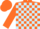 Silk - Orange, Light Blue Blocks on Orange Sleeves, Orange Cap