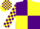 Silk - Purple and Yellow (quartered), checked sleeves and cap