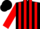Silk - Black, Red Square Framed G, Red Stripes on Sleeves, Black Cap