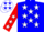 Silk - Blue, White Stars, Red 'R' on Back, Red Sleeves With White Stars