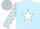 Silk - Light Blue, White star, checked sleeves and cap