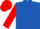 Silk - Royal Blue, Red Belt, Blue Bars on Red Sleeves, Blue and Red Cap