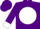 Silk - Purple, Purple 'SG' on White disc on Back, White Bars and Cuffs