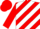 Silk - Red, White Diagonal Stripes, White Band on Sleeves, Red Cap