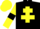 Silk - Black, Yellow Cross of Lorraine, Yellow sleeves, Black armlets, Yellow cap