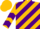 Silk - Gold, Purple Diagonal Stripes, Purple Chevrons on Sleeves