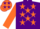Silk - Purple, Orange Stars, Orange Sleeves,