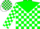 Silk - White, Green Yoke and 'OF', Green Blocks