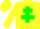 Silk - Yellow, Green Cross of Lorraine