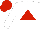 Silk - White, Red Triangle, Red Cap