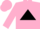 Silk - Pink, Black 'V' and Triangle with White 'H', Black 'V' on