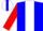 Silk - BLUE,  White Panel, Red Slvs