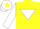Silk - YELLOW, white inverted triangle, white sleeves, white cap, yellow star