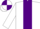 Silk - WHITE, purple panel & slvs., quartered cap