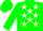 Silk - Forest Green, Ivory Stars and AM, Green Cap