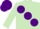 Silk - Light Green, large Purple spots, Purple cap