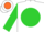 Silk - White, Orange E and Elk Head Emblem on Lime Green disc, Lime Green Sle