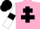 Silk - Pink, Black Cross of Lorraine, White sleeves, Black armlets, Black cap