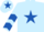 Silk - Light Blue, Royal Blue star, chevrons on sleeves, Light Blue cap, Royal Blue star