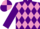 Silk - Purple and mauve diamonds, quartered cap