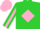 Silk - Lime Green, Pink Diamond, Pink Diamond Stripe on Sleeves, Lime Cap