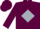 Silk - Maroon, Maroon P on Silver Diamond, Silver Hoo