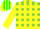 Silk - Apple Green and Yellow Blocks, Green and Yellow Stripes on sleeves
