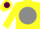 Silk - Yellow, Maroon 'V' in Front & 'K' in grey disc on Back, Maroon & grey Bars